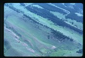 Tierney Basin, Montana - Aerial view of Hogbacks at D.L. Doig homestead