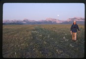 Ivan Doig pacing off shadow at dawn along the Rocky Mountain front