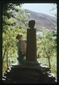 Sun Valley, Idaho - Ivan Doig standing next to Ernest Hemingway memorial