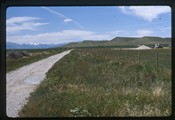 Buttes and gravel pile