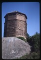 Block house from downhill side