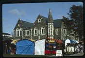 Christchurch, New Zealand - Sunday market in front of church