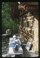 Ivan Doig napping on deck of cabin near Ketchum, Idaho