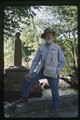 Ivan Doig at Hemingway monument in Sun Valley, Idaho