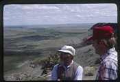 Ivan Doig and Gary Hammond atop Pine Butte