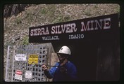 Sierra Silver Mine, Wallace, Idaho - guide at entrance