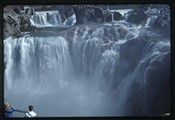 Shoshone Falls, Idaho - People on overlook watching the falls