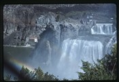 Shoshone Falls, Idaho - Waterfalls around hydroelectric stations with rainbow