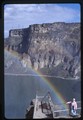 Shoshone Falls, Idaho - Ivan Doig posing under a rainbow