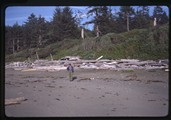 Carol Doig stands at Shi Shi campsite