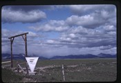 Dupuyer, Montana - Rappold Ranch sign at ranch gate