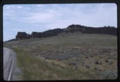 View off a road near Fort Howes ranger station in Rosebud County, Montana