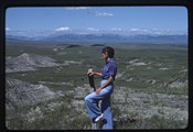 Carol Doig at Augusta badlands in Montana