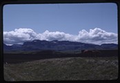 Dupuyer Creek road, Montana - mountains and horses