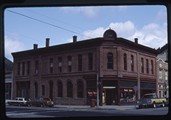 Wallace, Idaho - brick storefront on street corner