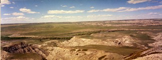 Overlooking the Two Medicine Fight site outside Browning, Montana