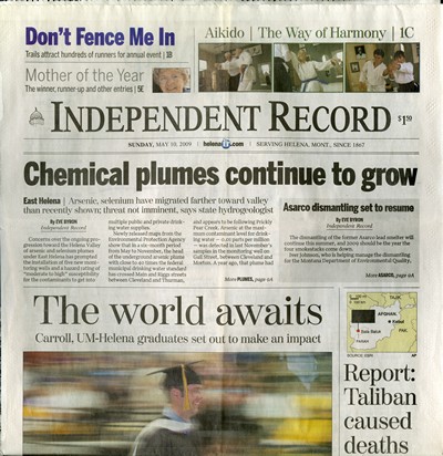 Carroll College honorary doctorate, 2009, newspaper clipping