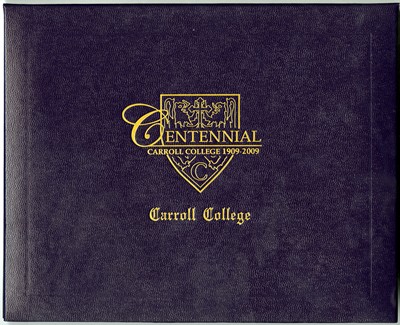Carroll College honorary doctorate, 2009, certificate