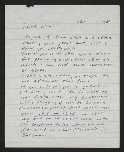 Eric Ford letters [homesteader]