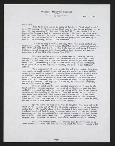 Stan Davison letters [homesteader]