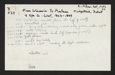 Homestead history (cont.)