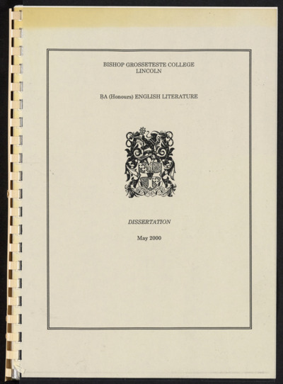 BA (Honors) English Literature dissertation