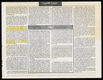 Assorted newspaper clippings about Doig and books