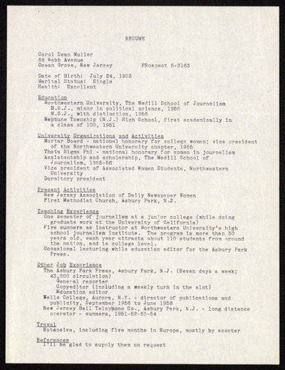 Carol Doig letters (3 of 3)