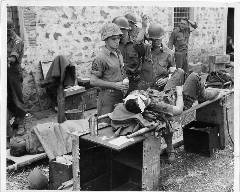 First aid station in Sicily