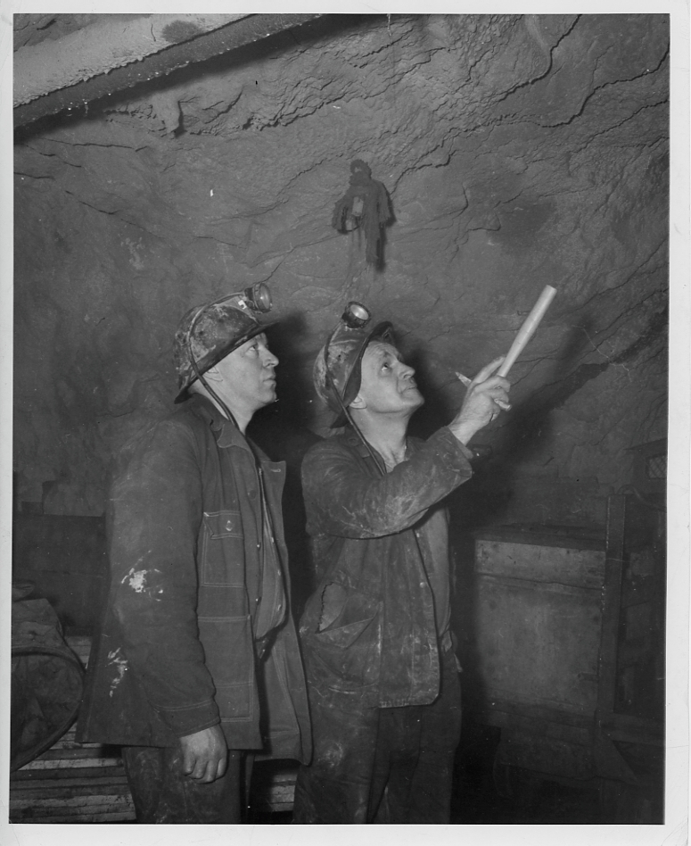 Butte miners inspecting work