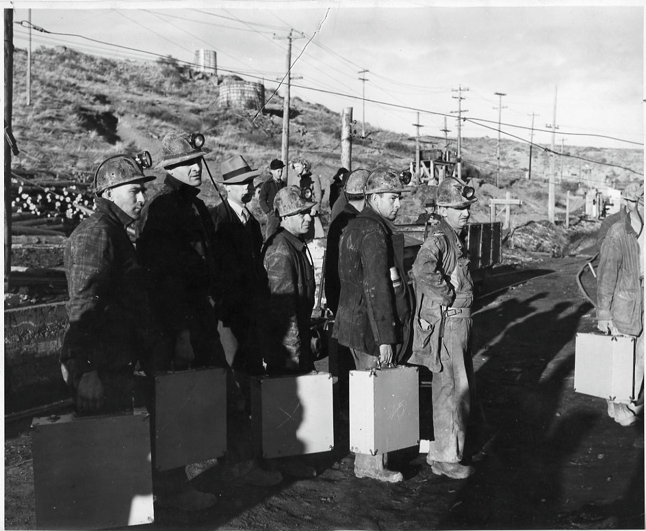 Miners working outside