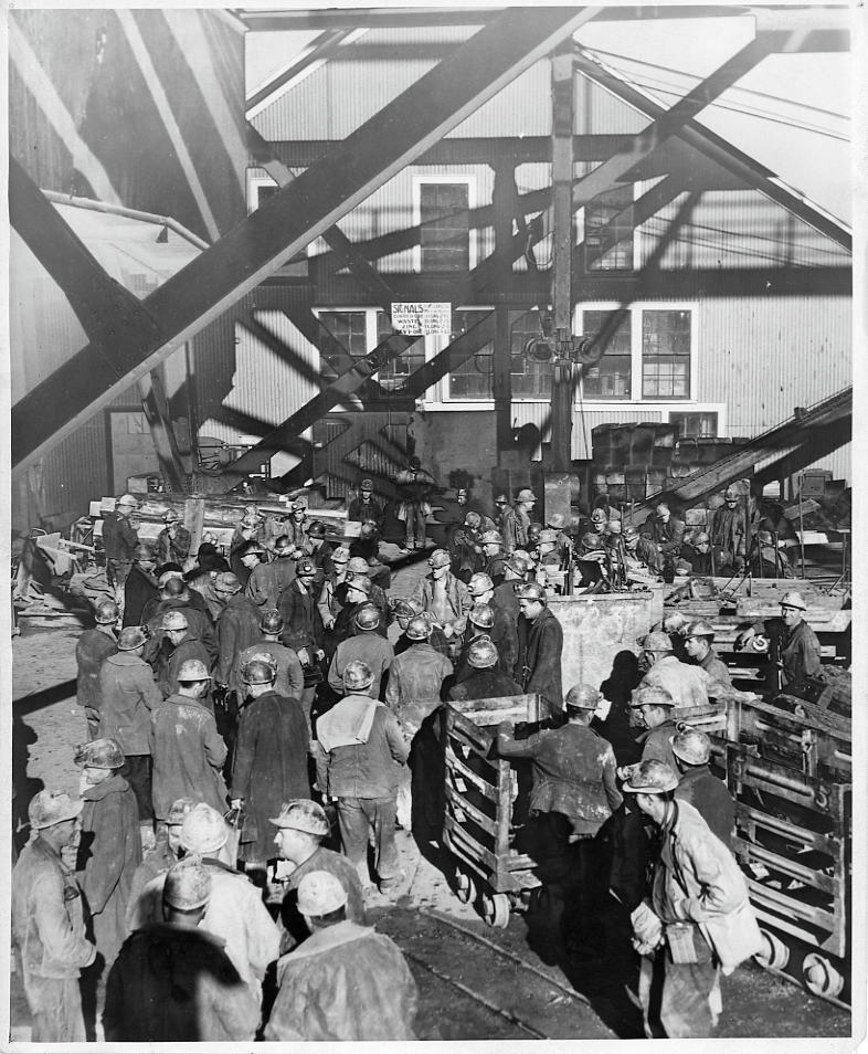 Miners working outside