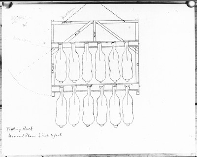 Drawing - Hallman Field Feeding Rack