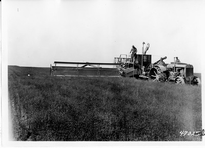 Joe Montgomery Farm - Combining Flax