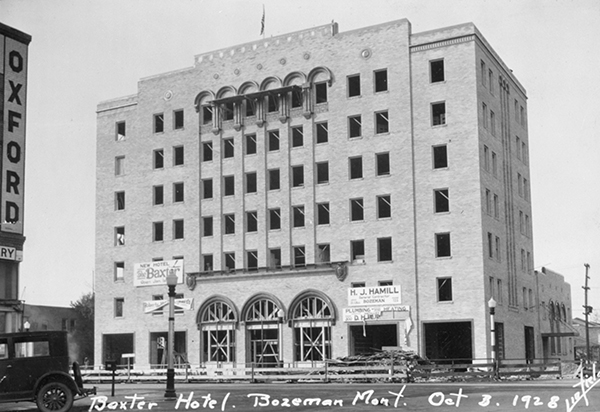 Construction of Baxter Hotel, Bozeman, Montana