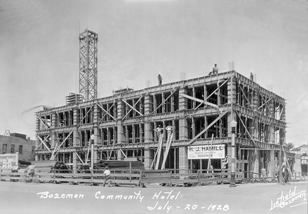 Construction of Baxter Hotel, Bozeman, Montana