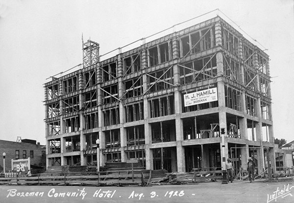Construction of Baxter Hotel, Bozeman, Montana