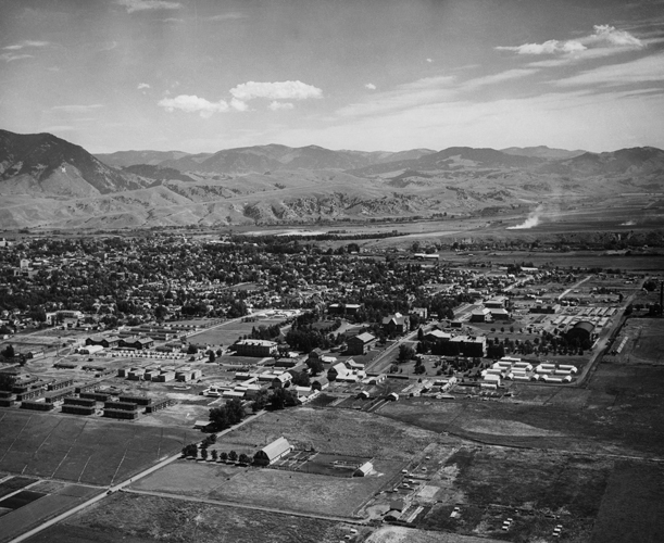 Montana State College Aerial View of Campus, Bozeman, Montana