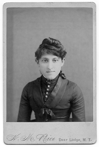 Portrait of Young Woman from Henry Martin Rice Family, Deer Lodge, Montana Territory
