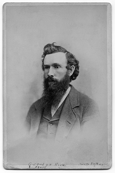 Portrait of Henry Martin Rice, Orland, Colusa County, California