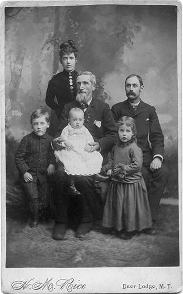 Group Portrait of Family of Henry Martin Rice, Deer Lodge, Montana Territory