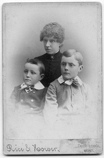 Portrait of Mother and Two Sons, Deer Lodge, Montana Territory