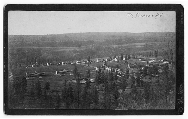 Aerial View of Fort Spokane, Washington Territory