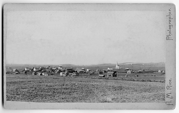 View of Town and Buildings, Sprague, Washington Territory