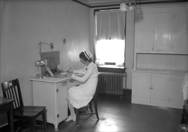 Nurse At Desk, Bozeman, Montana