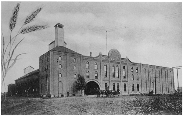Lehrkind Brewery Building With Beer Wagon, Bozeman, Montana