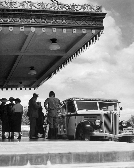 Yellowstone Park Bus at Gallatin Gateway Inn, Gallatin Gateway, Montana