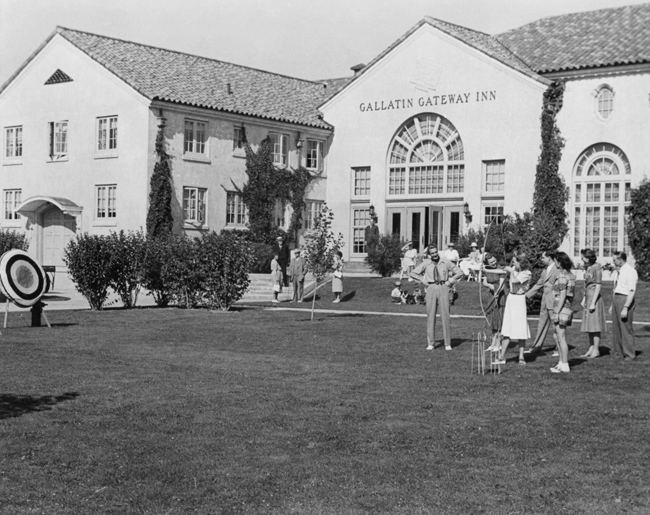 Archery Practice at Gallatin Gateway Inn, Galatin Gateway, Montana