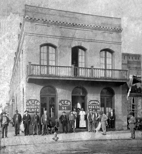 Peter Brenden`s Place and the Laclede Hotel, Main Street, Bozeman, Montana