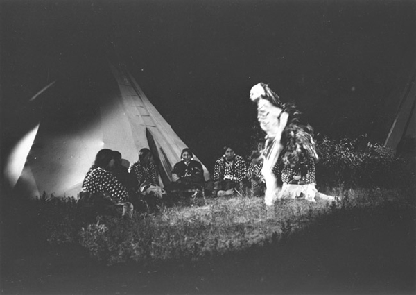 Night Dance at St. Xavier on the Crow Indian Reservation, Montana